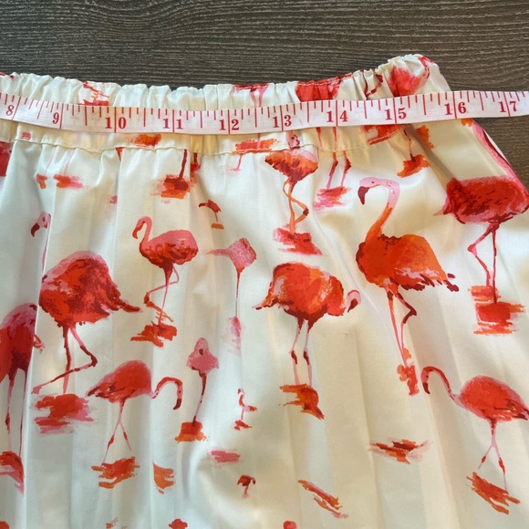 J Crew Pleated Midi Skirt in Flamingo Print size 14 - Picture 3 of 8